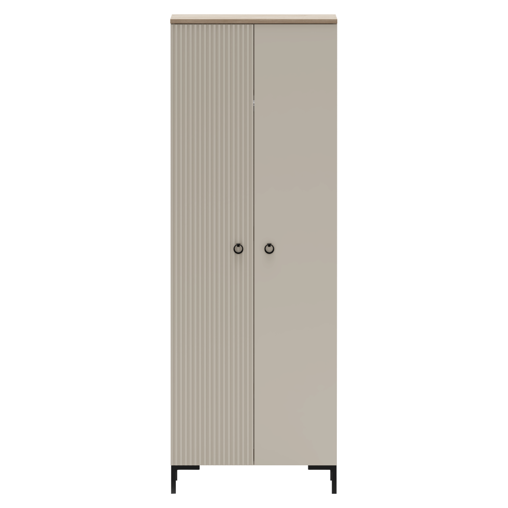 Dulap, gri-maroniu Taupe/stejar silverjack, DOMCA 2D Kondela