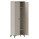Dulap, gri-maroniu Taupe/stejar silverjack, DOMCA 2D Kondela
