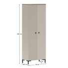 Dulap, gri-maroniu Taupe/stejar silverjack, DOMCA 2D Kondela
