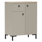 Comodă DOMCA, gri-maro Taupe/silverjack, 2 uși și 1 sertar, 70 cm Kondela