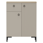 Comodă DOMCA, gri-maro Taupe/silverjack, 2 uși și 1 sertar, 70 cm Kondela