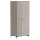 Dulap, gri-maroniu Taupe/stejar silverjack, DOMCA 2D1S Kondela