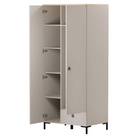 Dulap, gri-maroniu Taupe/stejar silverjack, DOMCA 2D1S Kondela