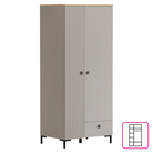 Dulap, gri-maroniu Taupe/stejar silverjack, DOMCA 2D1S Kondela