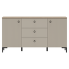 Comodă DOMCA, gri-maro Taupe/silverjack, 2 uși și 3 sertare, 150 cm Kondela