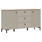 Comodă DOMCA, gri-maro Taupe/silverjack, 2 uși și 3 sertare, 150 cm Kondela