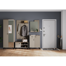 Dulap, gri-maroniu Taupe/stejar silverjack, DOMCA 2D Kondela
