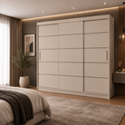 Dressing FIRENZE cașmir deschis cu uși culisante, cu sau fără oglindă, PAL 18 mm, 240x60x200 cm Fără oglindă Arboteca