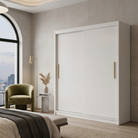 Dressing MENAGGIO alb cu 2 uși culisante, PAL melaminat 18 mm, 160x60x200 cm Default Title Arboteca