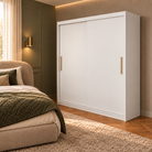 Dressing MENAGGIO alb cu 2 uși culisante, 160x60x200 cm