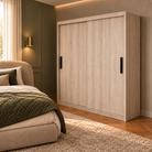 Dressing MENAGGIO sonoma cu 2 uși culisante, 160x60x200 cm