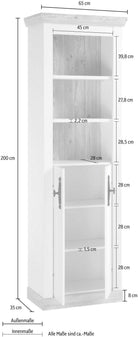 Dulap pentru baie , Florenz , 65 cm latime Arboteca