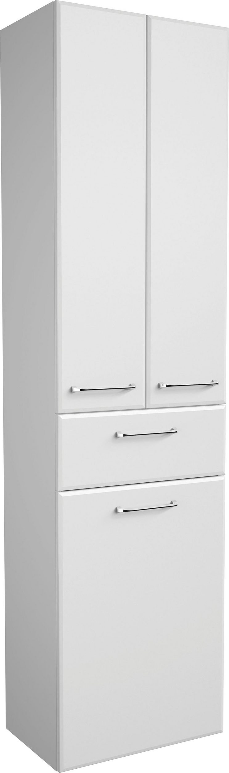 Dulap de baie Quickset , cos pentru rufe integrat , Alb lucios , 50 cm latime Arboteca