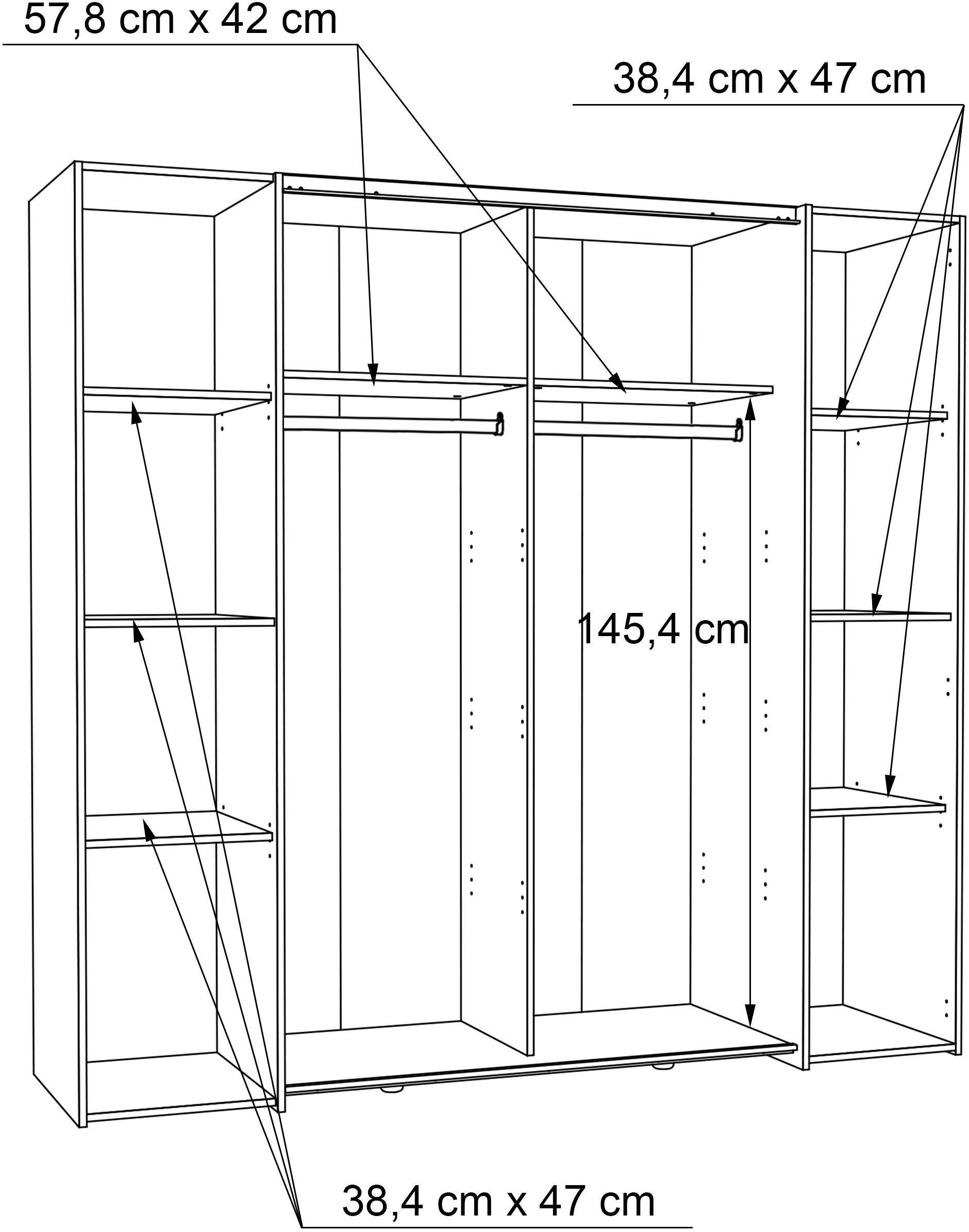 Dulap Kalixus , 200 cm latime Arboteca