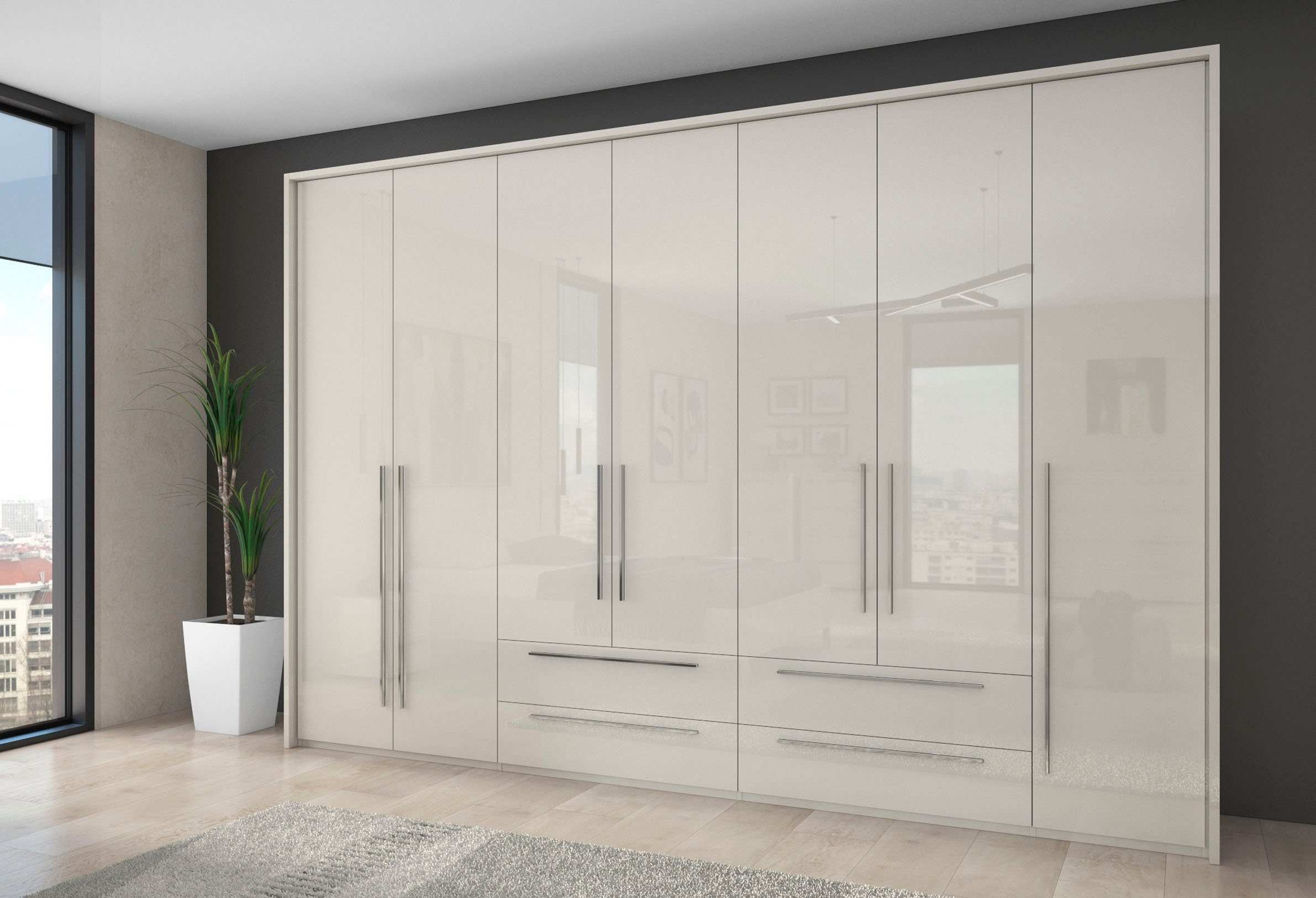 Dulap Piano , rama LED , 322 cm latime Arboteca