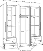 Dulap Tendency , Alb , 205.9 cm latime Arboteca