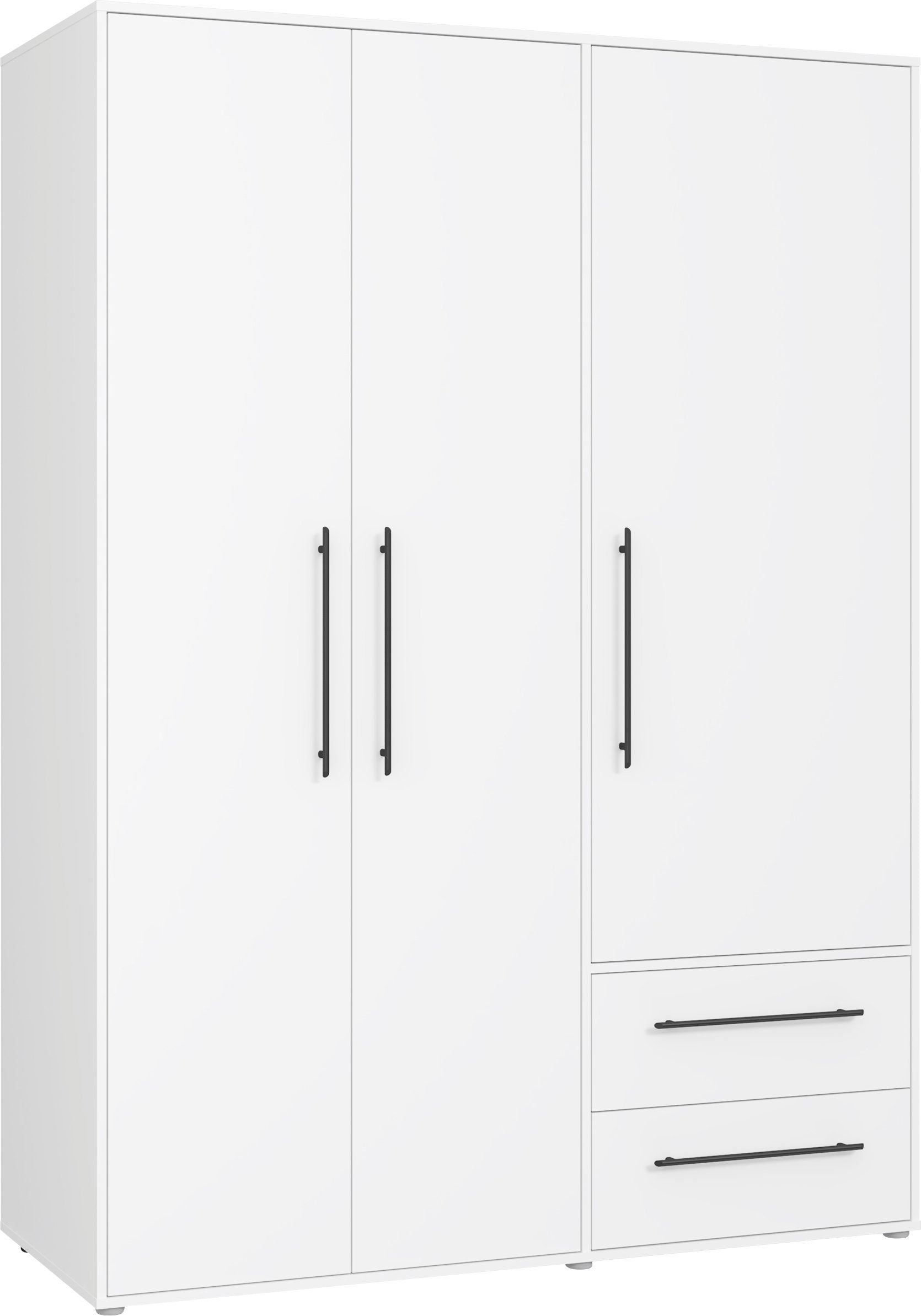 Dulap cu trei usi Tendency , Alb , 144.4 cm latime Arboteca