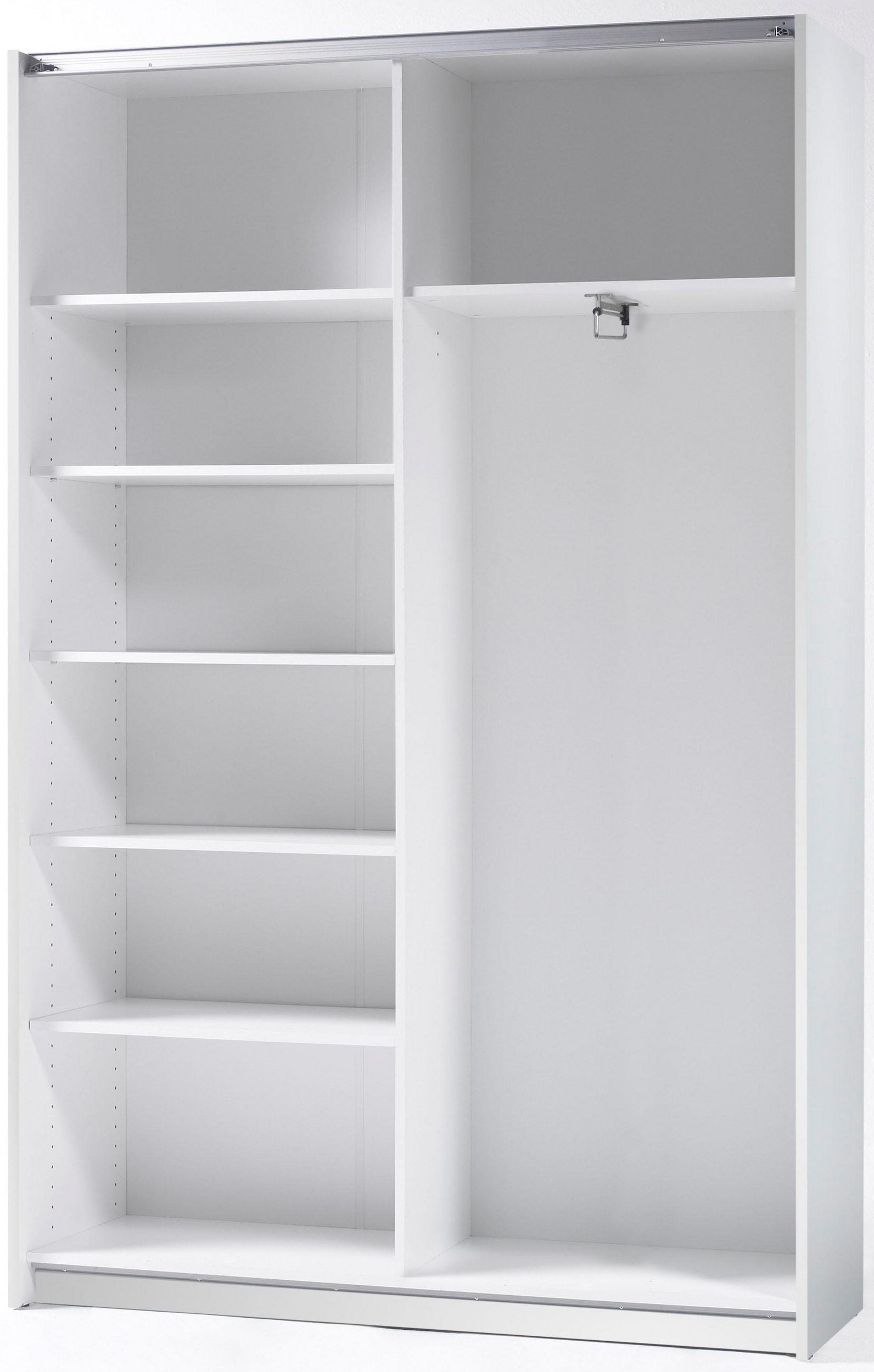 Dulap cu usi glisante Heimo , Alb , 125 cm latime , 38 cm adancime Arboteca