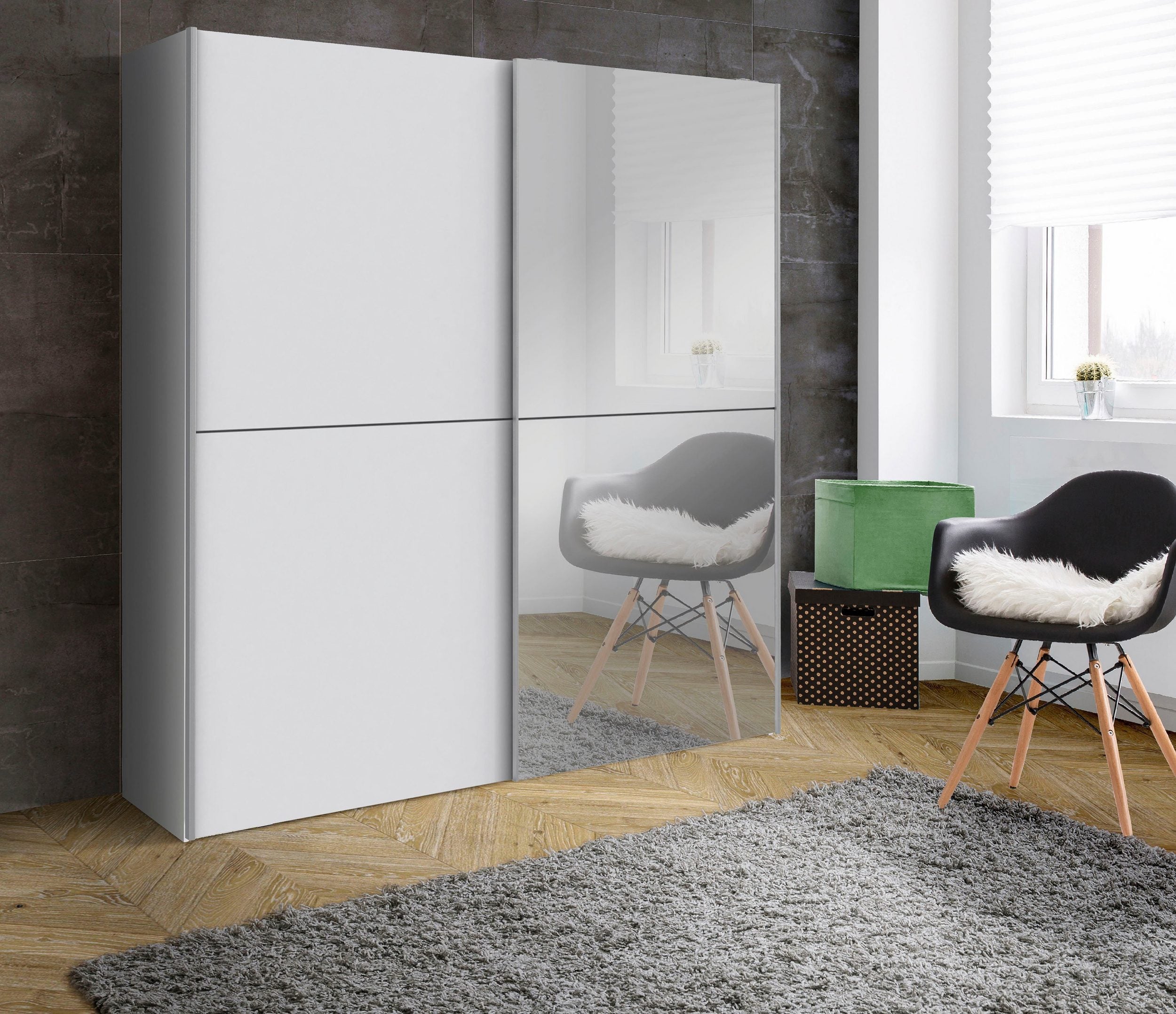 Dulap cu usi glisante Kiss , 170 cm latime Arboteca