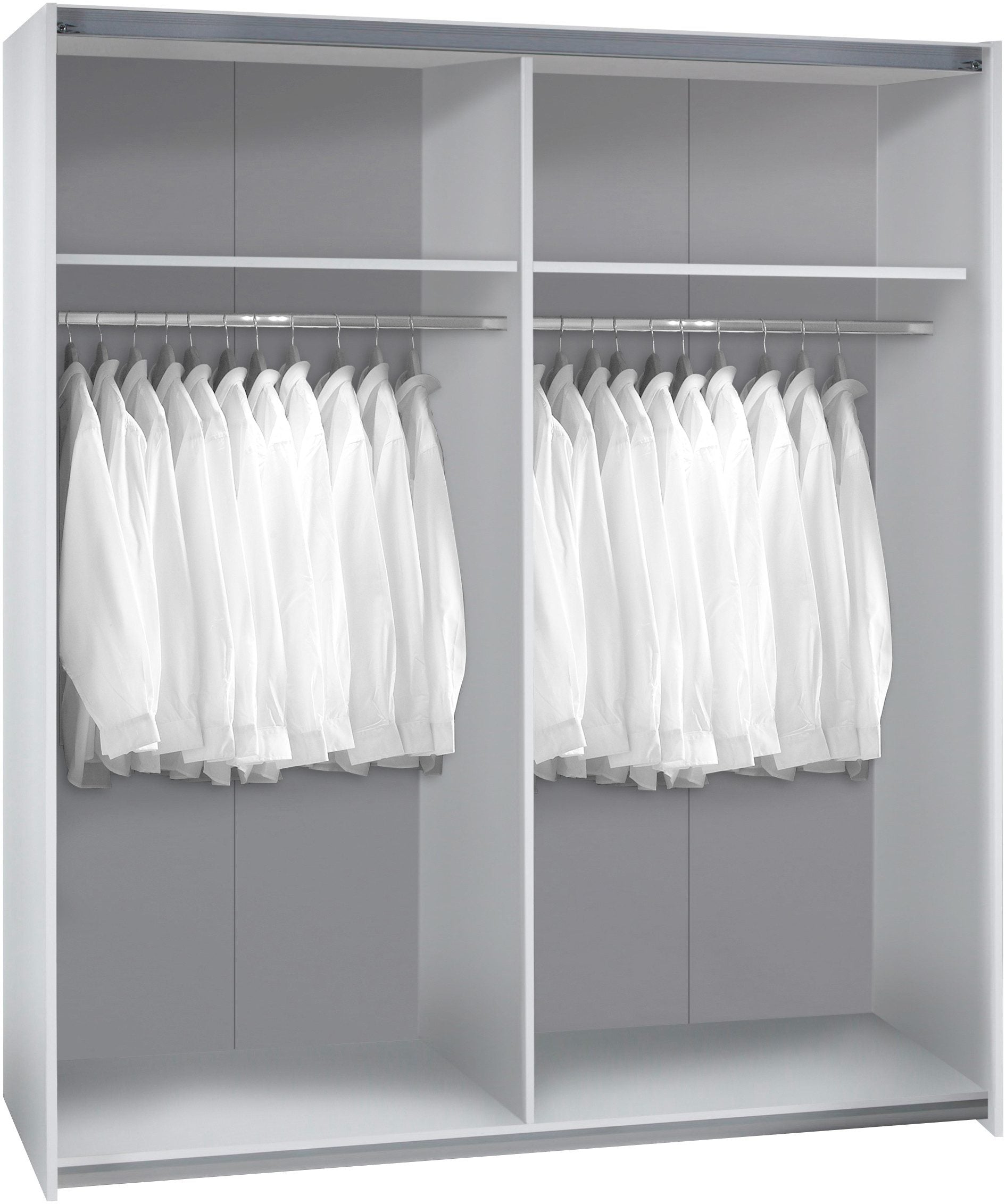 Dulap cu usi glisante Time, Alb, 170 cm latime Arboteca