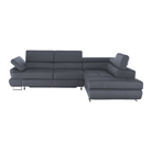 Set canapea cu spațiu de depozitare COMO, gri, pe dreapta, 275x225x71 cm Kondela