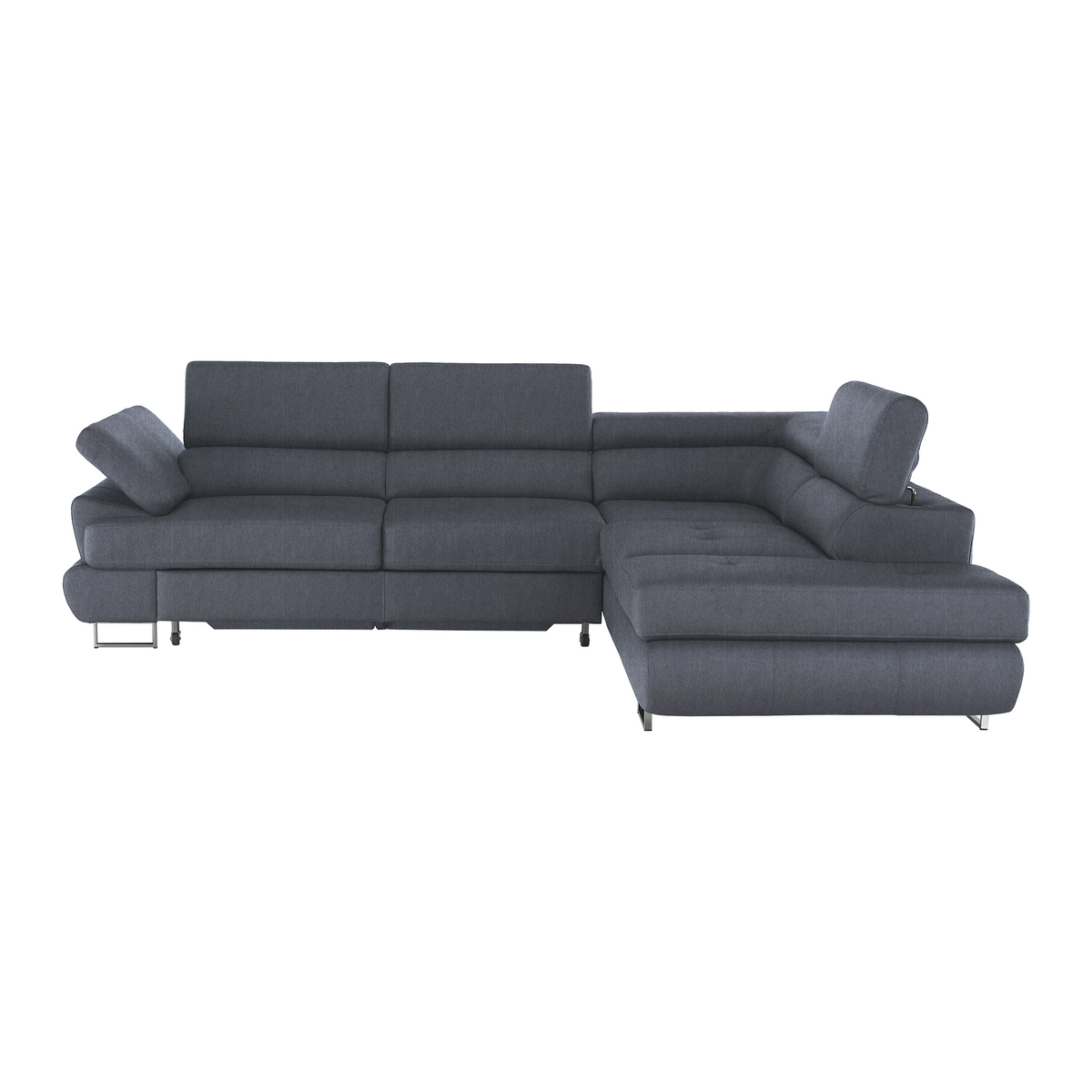 Set canapea cu spațiu de depozitare COMO, gri, pe dreapta, 275x225x71 cm Kondela