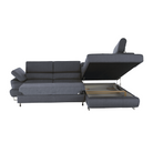 Set canapea cu spațiu de depozitare COMO, gri, pe dreapta, 275x225x71 cm Kondela