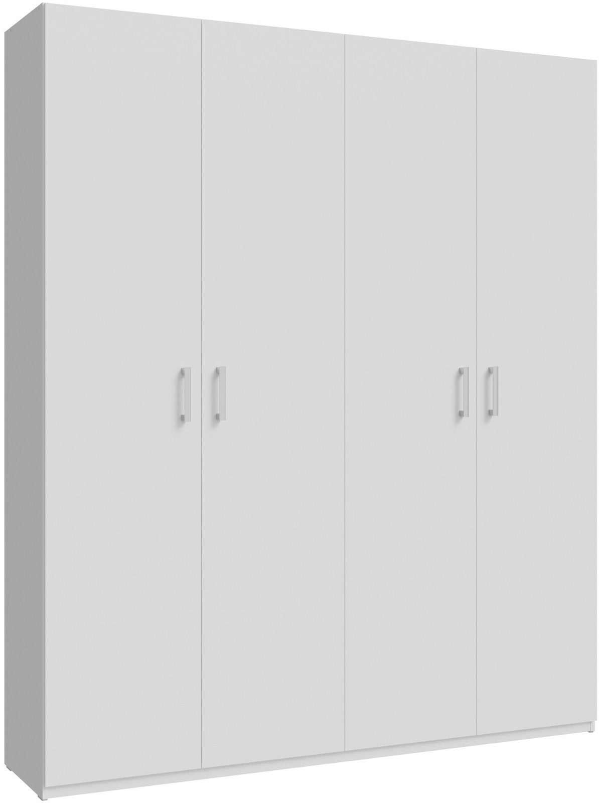 Dulap Forte cu 4 uși, alb, 177×210×42 cm, adâncime redusă Arboteca
