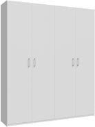 Dulap Forte cu 4 uși, alb, 177×210×42 cm, adâncime redusă Arboteca