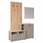 Set de hol, toffee/natural canella strata/cremona torro stejar, 138.5x41.2x204.7 cm Kondela