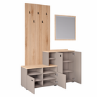 Set de hol, toffee/natural canella strata/cremona torro stejar, 138.5x41.2x204.7 cm Kondela