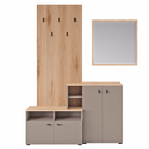 Set de hol, toffee/natural canella strata/cremona torro stejar, 138.5x41.2x204.7 cm Kondela
