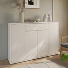 Pantofar Alice Springs, 28 perechi, alb, 144×99×35 cm, Push-to-Open Arboteca