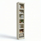 Bibliotecă Soeren din lemn masiv de pin, 7 rafturi, 40×29×220 cm – alb crem Arboteca