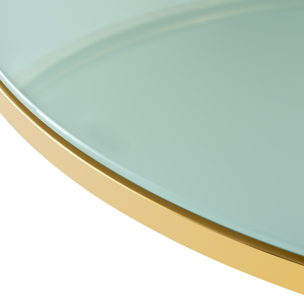 Masă de cafea, marmură deschisă/lapte/gold crom-auriu, ENION 2 NEW Kondela