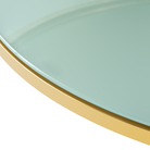 Masă de cafea, marmură deschisă/lapte/gold crom-auriu, ENION 2 NEW Kondela
