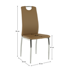 Scaun dining SANREMO, piele ecologică bej/crom, piele ecologică/crom, 42x43x99 cm Kondela