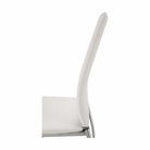 Scaun dining SANREMO, piele ecologică albă/crom, piele ecologică/crom, 42x43x99 cm Kondela