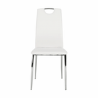 Scaun dining SANREMO, piele ecologică albă/crom, piele ecologică/crom, 42x43x99 cm Kondela