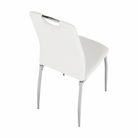 Scaun dining SANREMO, piele ecologică albă/crom, piele ecologică/crom, 42x43x99 cm Kondela