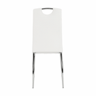 Scaun dining SANREMO, piele ecologică albă/crom, piele ecologică/crom, 42x43x99 cm Kondela