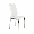 Scaun dining SANREMO, piele ecologică albă/crom, piele ecologică/crom, 42x43x99 cm Kondela