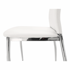 Scaun dining SANREMO, piele ecologică albă/crom, piele ecologică/crom, 42x43x99 cm Kondela