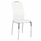 Scaun dining SANREMO, piele ecologică albă/crom, piele ecologică/crom, 42x43x99 cm Kondela