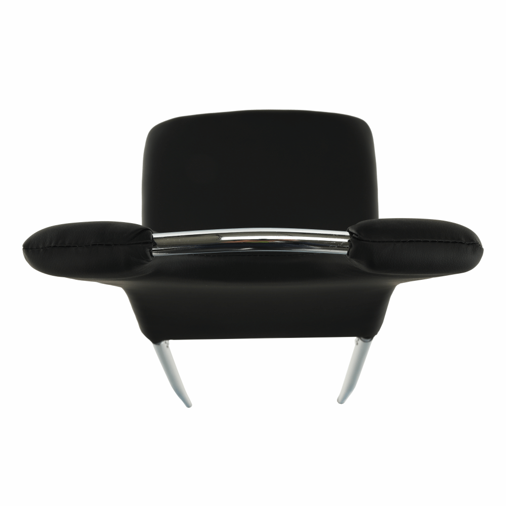 Scaun dining SANREMO, piele ecologică neagră/crom, piele ecologică/crom, 42x43x99 cm Kondela