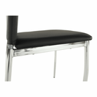 Scaun dining SANREMO, piele ecologică neagră/crom, piele ecologică/crom, 42x43x99 cm Kondela