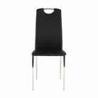 Scaun dining SANREMO, piele ecologică neagră/crom, piele ecologică/crom, 42x43x99 cm Kondela