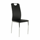 Scaun dining SANREMO, piele ecologică neagră/crom, piele ecologică/crom, 42x43x99 cm Kondela