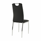 Scaun dining SANREMO, piele ecologică neagră/crom, piele ecologică/crom, 42x43x99 cm Kondela