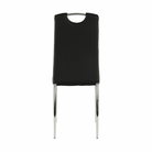 Scaun dining SANREMO, piele ecologică neagră/crom, piele ecologică/crom, 42x43x99 cm Kondela
